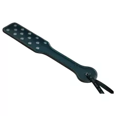 Sei Mio - paddle avec clous métalliques - cuir noir