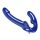 Strap U Revolver II - gode ceinture vibrant (bleu)