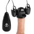 Trinity - Vibrateur gland duo noir et argent
