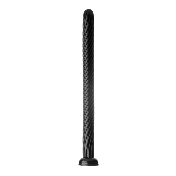 Hosed Spiral - plug anal à ventouse - forme serpent - silicone noir 19 cm