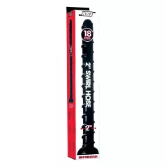   Hosed Swirl Tchick - plug anal serpenté - silicone noir - 18 cm