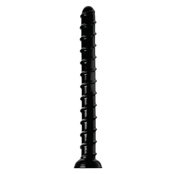 Hosed Swirl Tchick - plug anal serpenté - silicone noir - 18 cm