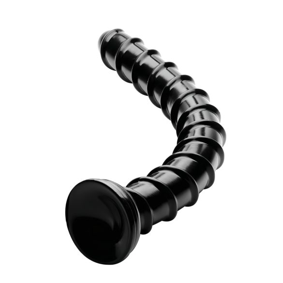 Hosed Swirl Tchick - plug anal serpenté - silicone noir - 18 cm