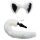 TAILZ - plug renard anal & bandeau (noir-blanc)
