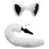 TAILZ - plug renard anal & bandeau (noir-blanc)