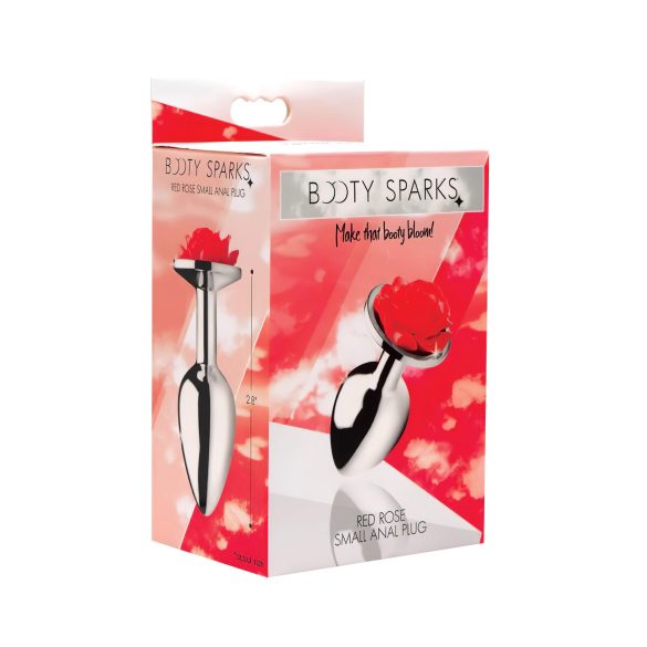 Booty Sparks - plug anal bijou rose - métal argenté