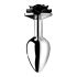 Booty Sparks Black Rose - plug anal alu (argent-noir)