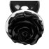 Booty Sparks Black Rose - plug anal alu (argent-noir)