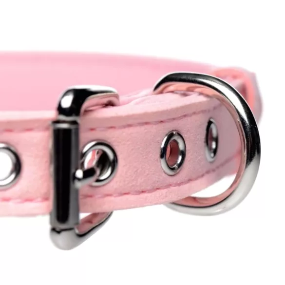 Master Series Golden Kitty - collier avec clochette et nœud - rose