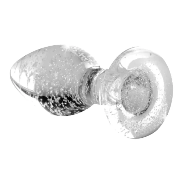 Booty Sparks Glow in the Dark S - plug anal en verre (transparent)