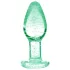 Booty Sparks Glow in the Dark L - plug anal en verre (transparent)