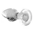 Booty Sparks Glow in the Dark L - plug anal en verre (transparent)