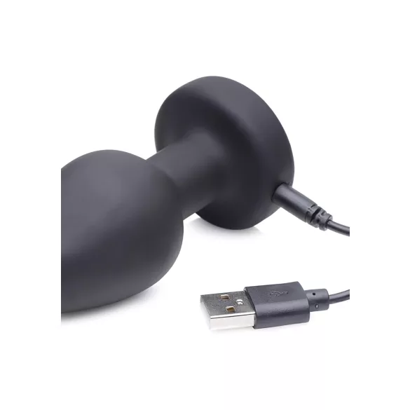 XR Brands - Zeus - plug anal vibrant E-Stim sans fil (noir)