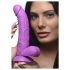 XR Brands POP - gode ventouse avec testicules - 19 cm (violet)