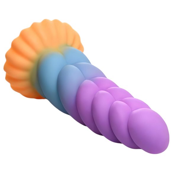 Creature Cocks Mystique - gode licorne réaliste 21cm - silicone violet jaune