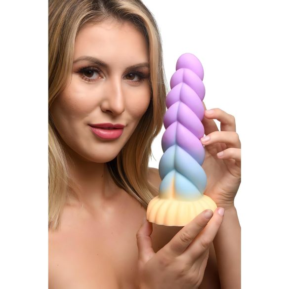 Creature Cocks Mystique - gode licorne réaliste 21cm - silicone violet jaune
