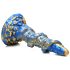 Cocktail de Créatures Kraken - Dildo Tentacule Spiralé - 21 cm (or-bleu)