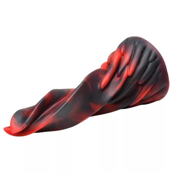 Creature Cocks Hell Kiss - gode en silicone torsadé - 19 cm (rouge)