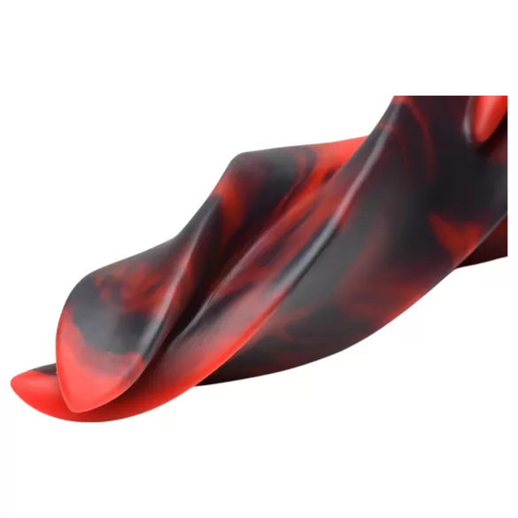 Creature Cocks Hell Kiss - gode en silicone torsadé - 19 cm (rouge)