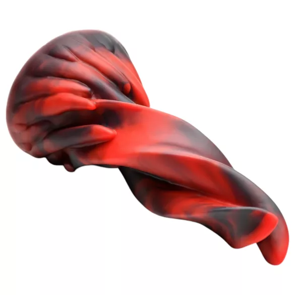 Creature Cocks Hell Kiss - gode en silicone torsadé - 19 cm (rouge)