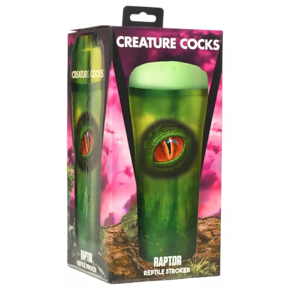 Creature Cocks Raptor - vaginette reptilienne dans un étui (noir-vert)