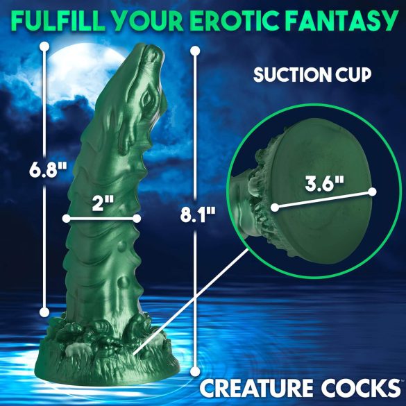 Creature Cocks - gode ceinture réaliste monstre - silicone vert