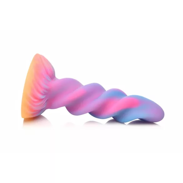 Creature Cocks Moon Rider - gode licorne lumineux - silicone violet rose