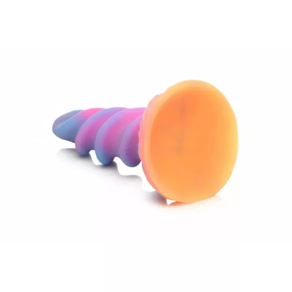 Creature Cocks Moon Rider - gode licorne lumineux - silicone violet rose