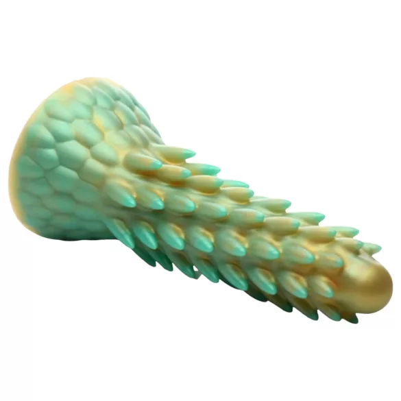 Creature Cocks Stegosaurus - gode ceinture dildo réaliste - silicone vert 20cm