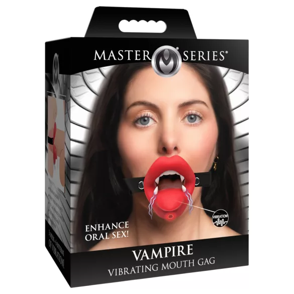 XR Brands - baillon bouche vampire vibrant - noir