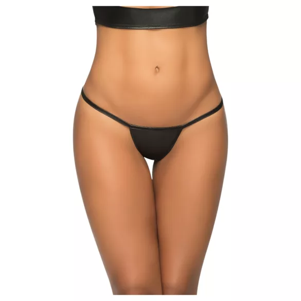 Mapalé - string brillant - micro coupe - noir - M/L
