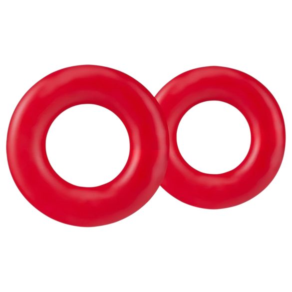 Stay Hard - set d’anneaux péniens - silicone rouge