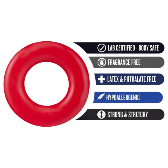 Stay Hard - set d’anneaux péniens - silicone rouge