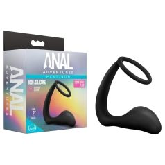  Aventures Anales Platine - dildo anal avec anneau pénien (noir)