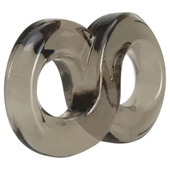Stay Hard - cockring et anneau pour testicules - silicone gris