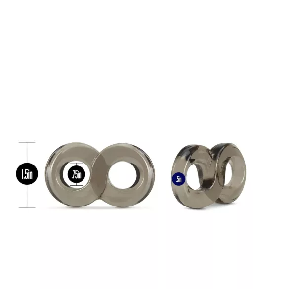 Stay Hard - cockring et anneau pour testicules - silicone gris