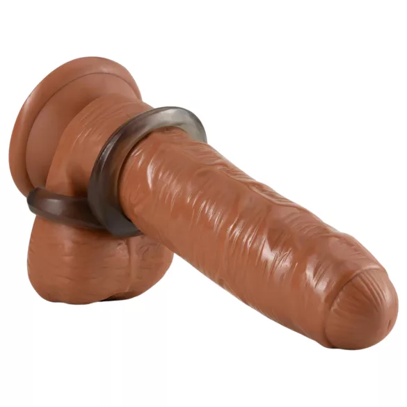 Stay Hard - cockring et anneau pour testicules - silicone gris