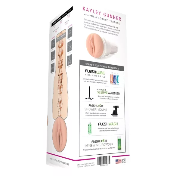 Fleshlight Kayley Gunner - masturbateur vagin réaliste - couleur chair