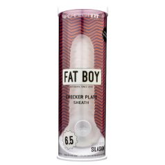 Fat Boy Checker Box - préservatif pénien (17cm) - blanc