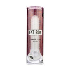 Fat Boy Checker Box - gaine pénis (19cm) - blanc