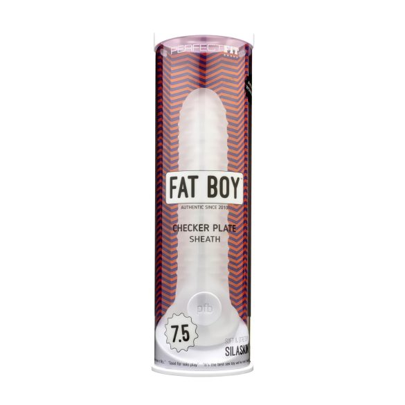 Fat Boy Checker Box - gaine pénis (19cm) - blanc