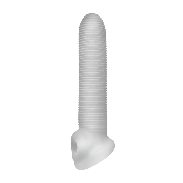 Fat Boy Micro Ribbed - gaine pénis 19cm - nervurée blanche