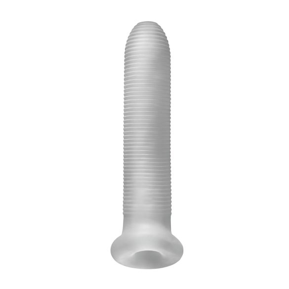 Fat Boy Micro Ribbed - gaine pénis 19cm - nervurée blanche