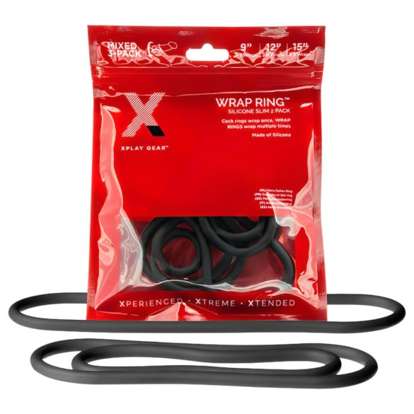Ensemble Anneaux Minceur Parfait - set de 3 anneaux pénis - noir