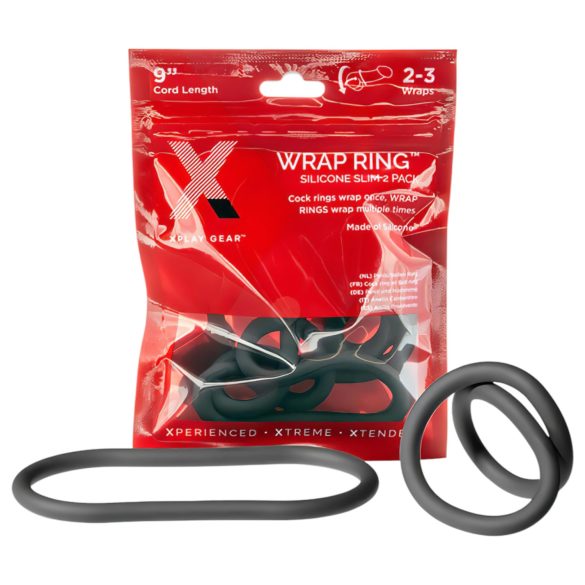 Perfect Fit Slim Wrap 9 - anneau fin pénien noir (22cm)