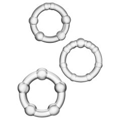   Stay Hard - Ensemble d’anneaux péniens variés - 3 pièces (transparente)