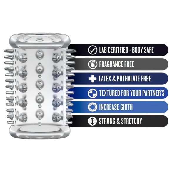 Stay Hard - manchon pénis à picots - transparent