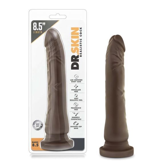 Dr. Skin 8,5 - Dildo réaliste à ventouse - marron (20,5 cm)