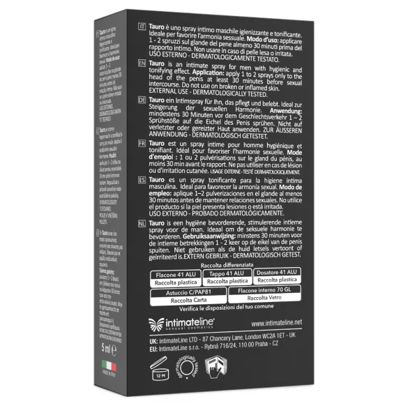 Tauro Extra Power - spray retardant pour hommes (5 ml)