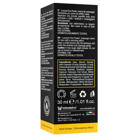 Intimateline Luxuria Erex Power - crème intime stimulante (30 ml)